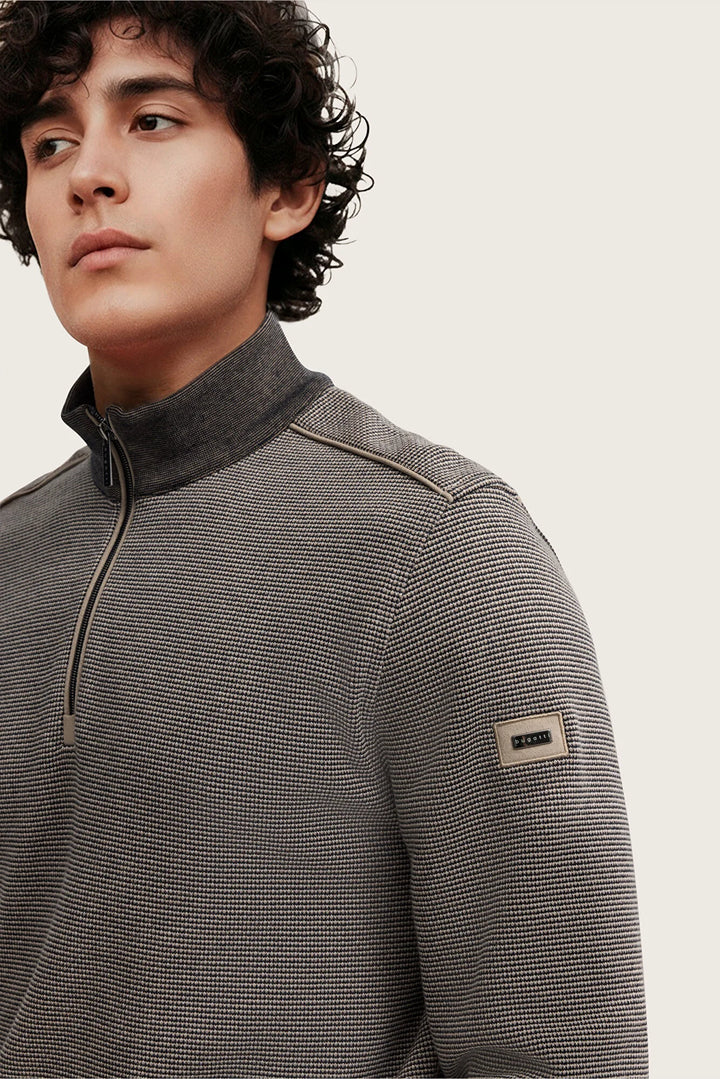 BUGATTI 8550-15141E 1/4 ZIP - 390 NAVY