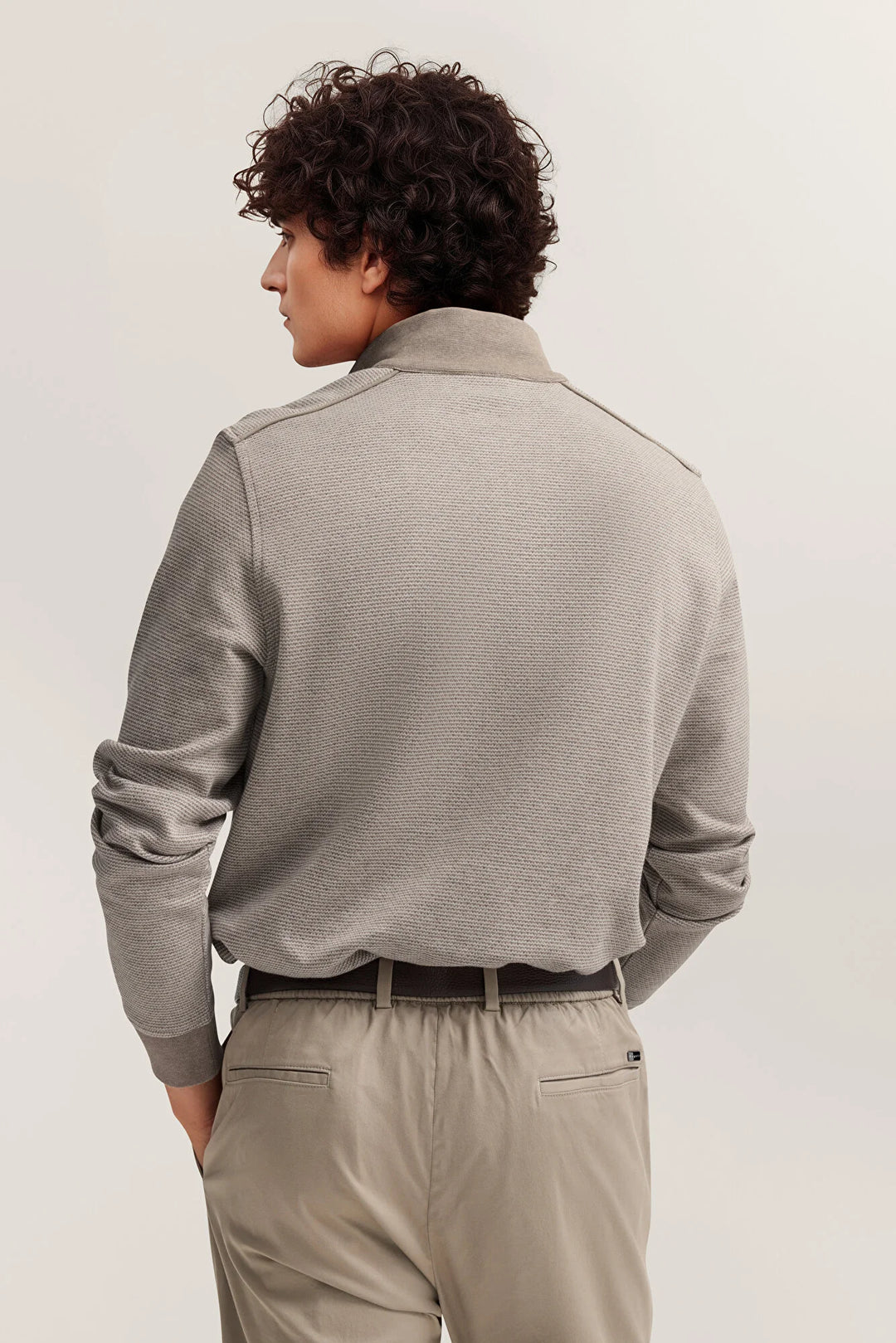 BUGATTI 8550-15141E 1/4 ZIP - 40 BEIGE