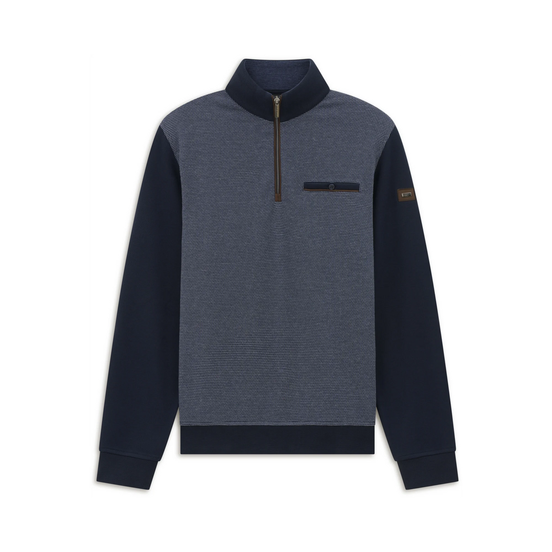 BUGATTI 8550-25058F 1/2 ZIP - 390 NAVY
