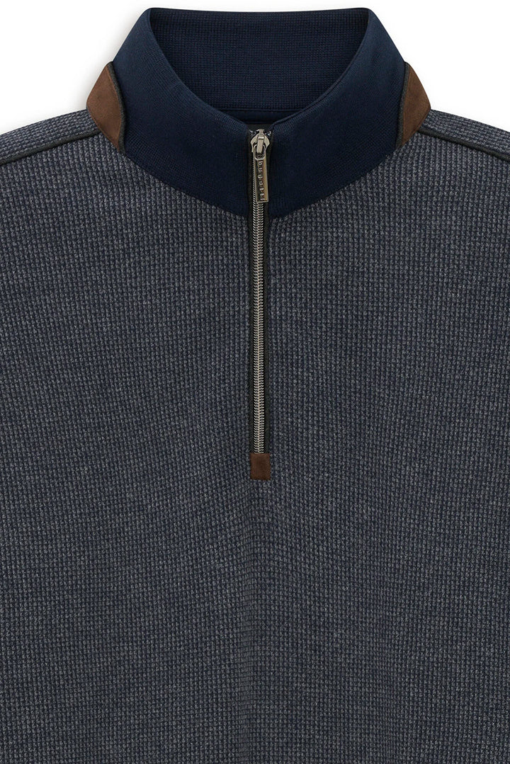 BUGATTI 8550-25060F 1/2 ZIP - 390 NAVY