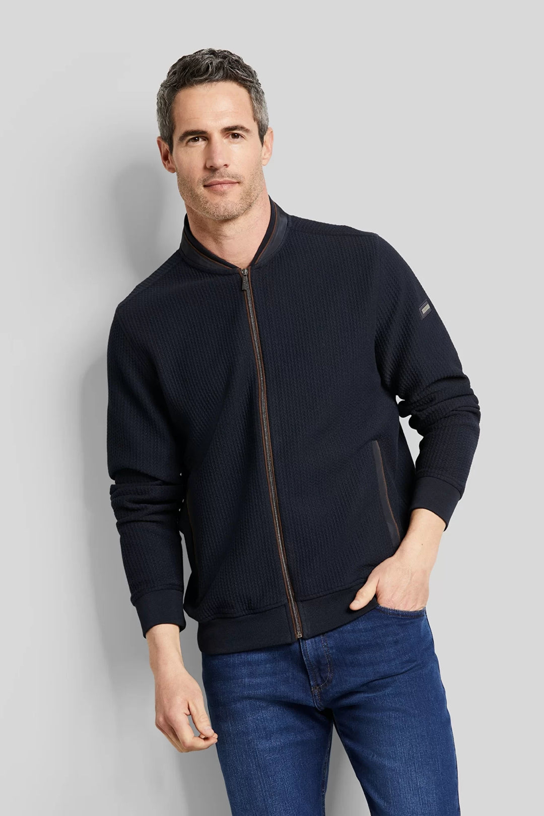 BUGATTI FULL ZIP FLEECE - NAVY