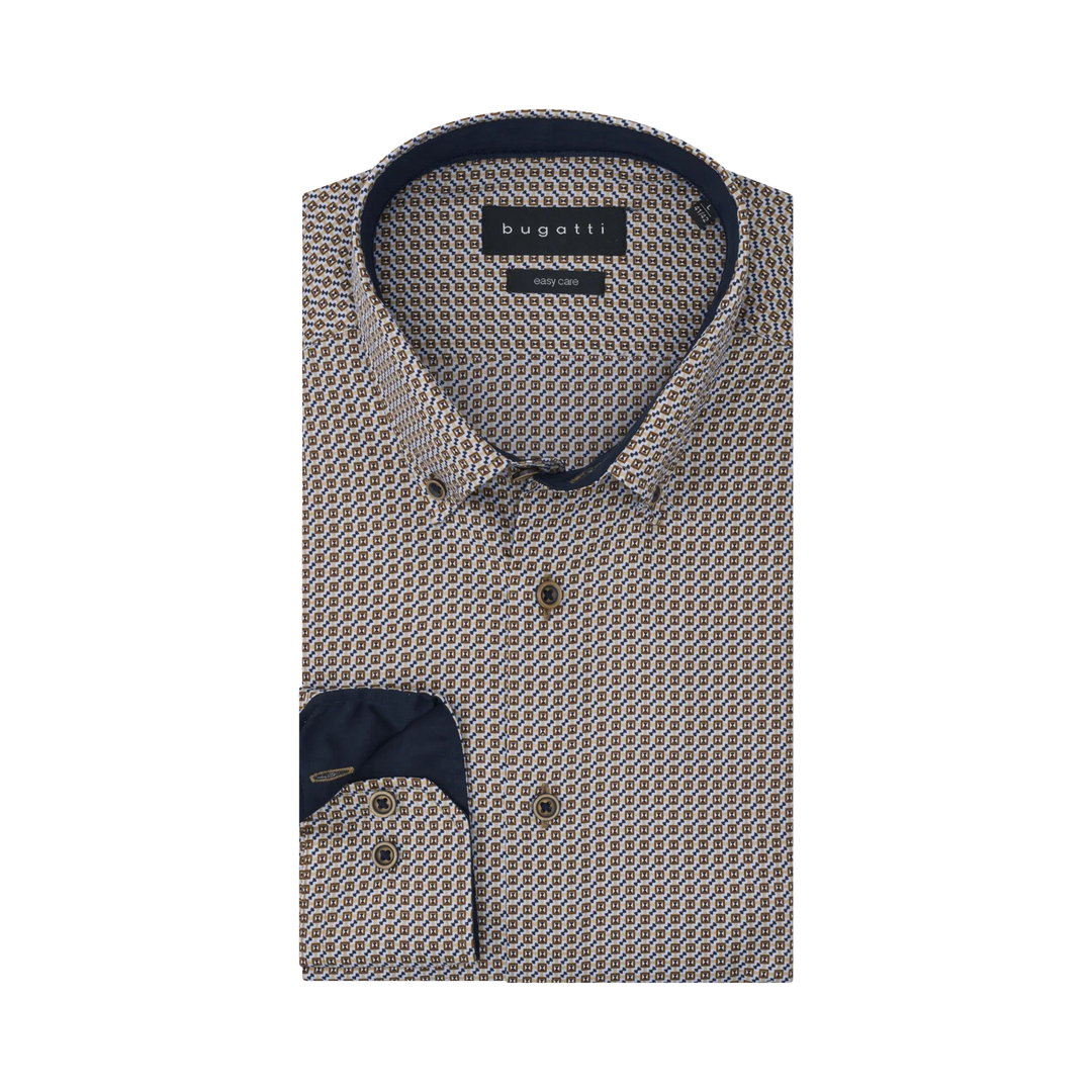 BUGATTI 9350-18508E SHIRT - 70 COGNAC