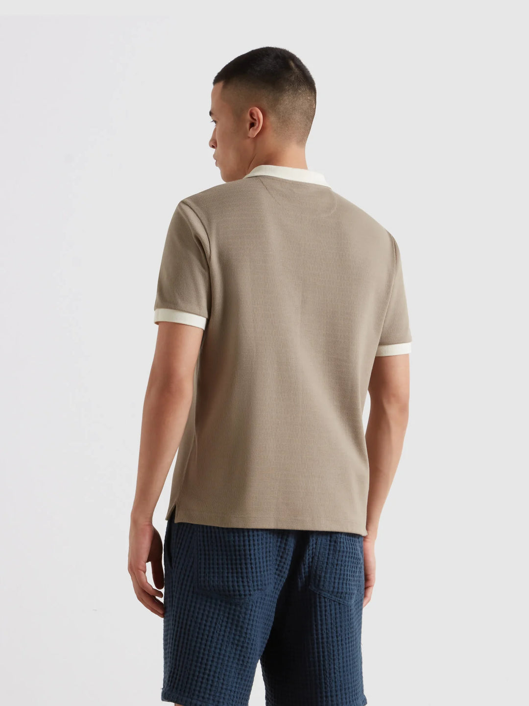 FARAH CLEMENT SS TEXTURED - STONE GREY