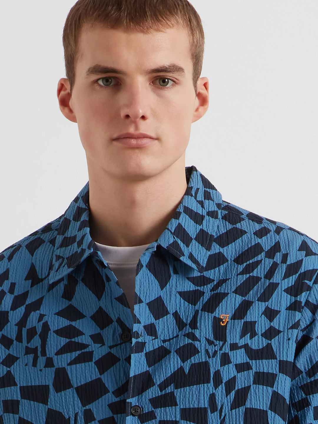 FARAH ANGELO SS PRINT - TRUE NAVY
