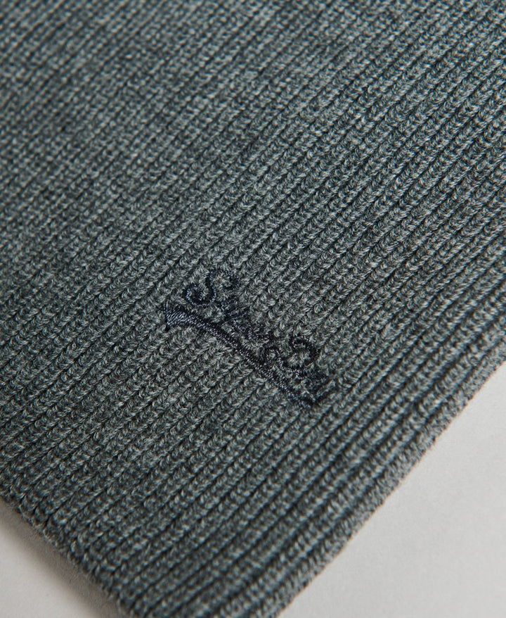 SUPERDRY VIN LOGO BEANIE - CHARCOAL