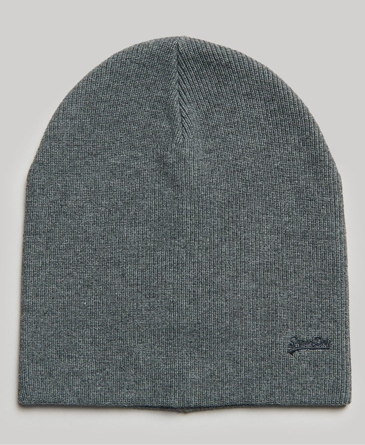 SUPERDRY VIN LOGO BEANIE - CHARCOAL