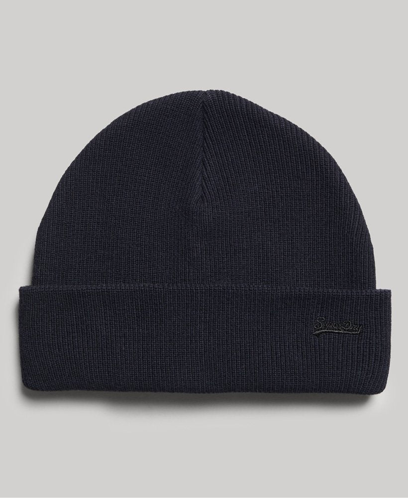 SUPERDRY VIN LOGO BEANIE - NAVY