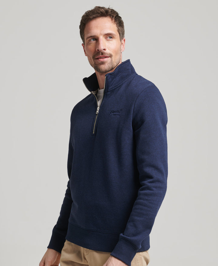 SUPERDRY ESS HALF ZIP SWEAT - NAVY