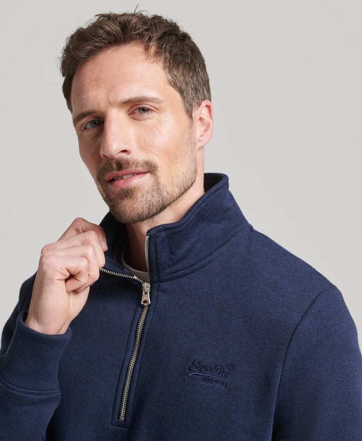 SUPERDRY ESS HALF ZIP SWEAT - NAVY