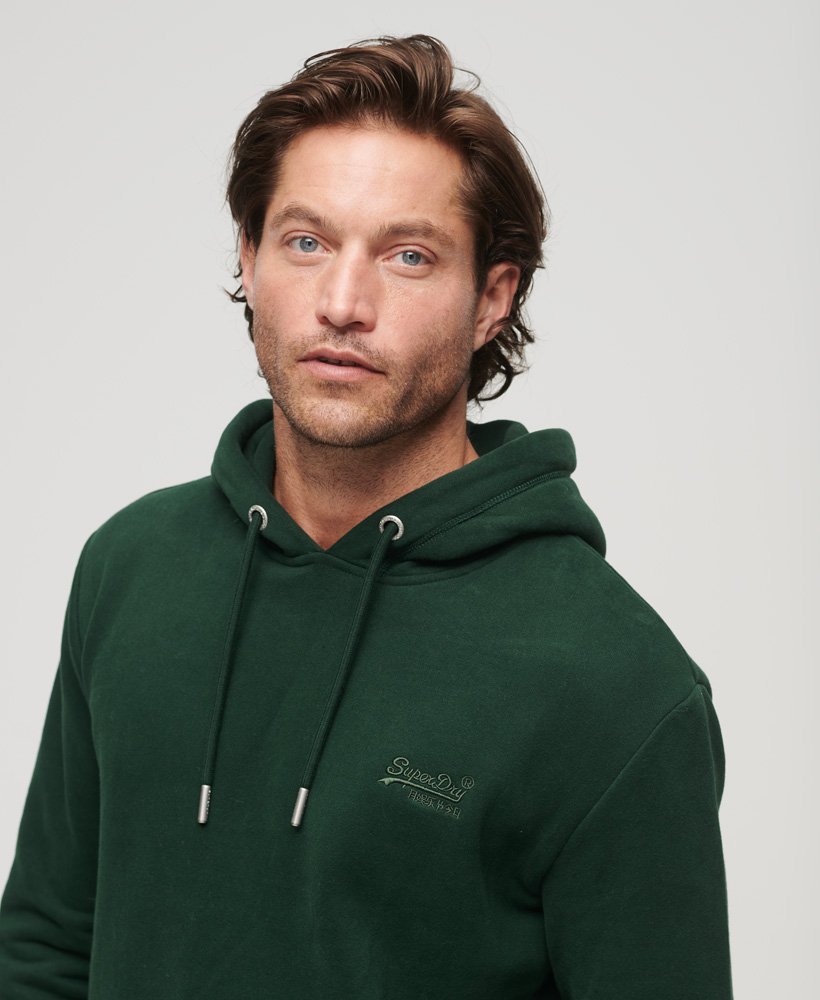 SUPERDRY ESS LOGO HOODIE - GREEN