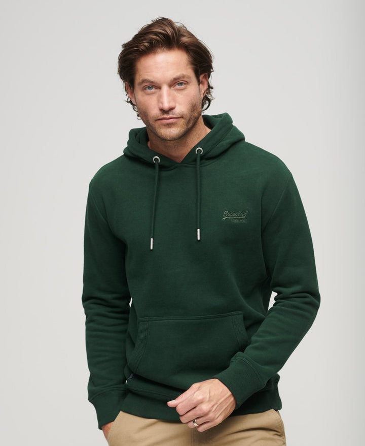 SUPERDRY ESS LOGO HOODIE - GREEN