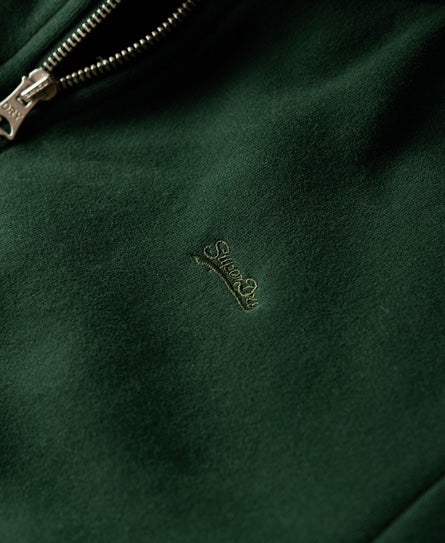 SUPERDRY ESS LOGO ZIP TRACK TOP - GREEN