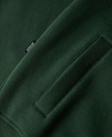 SUPERDRY ESS LOGO ZIP TRACK TOP - GREEN