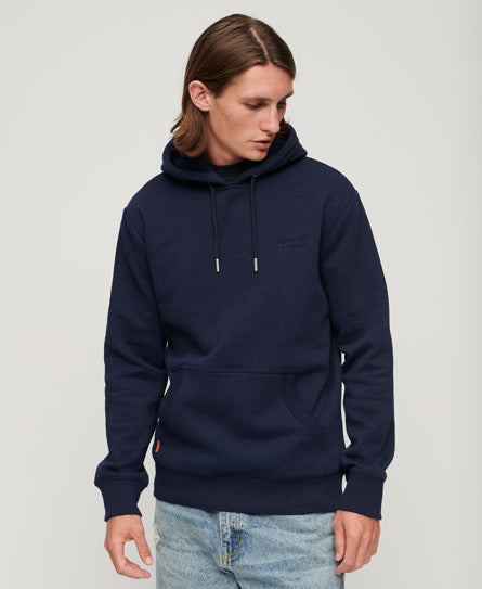 SUPERDRY LOGO HOOD - NAVY
