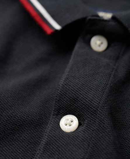 SUPERDRY VIN TIPPED POLO - DARK NAVY/RED