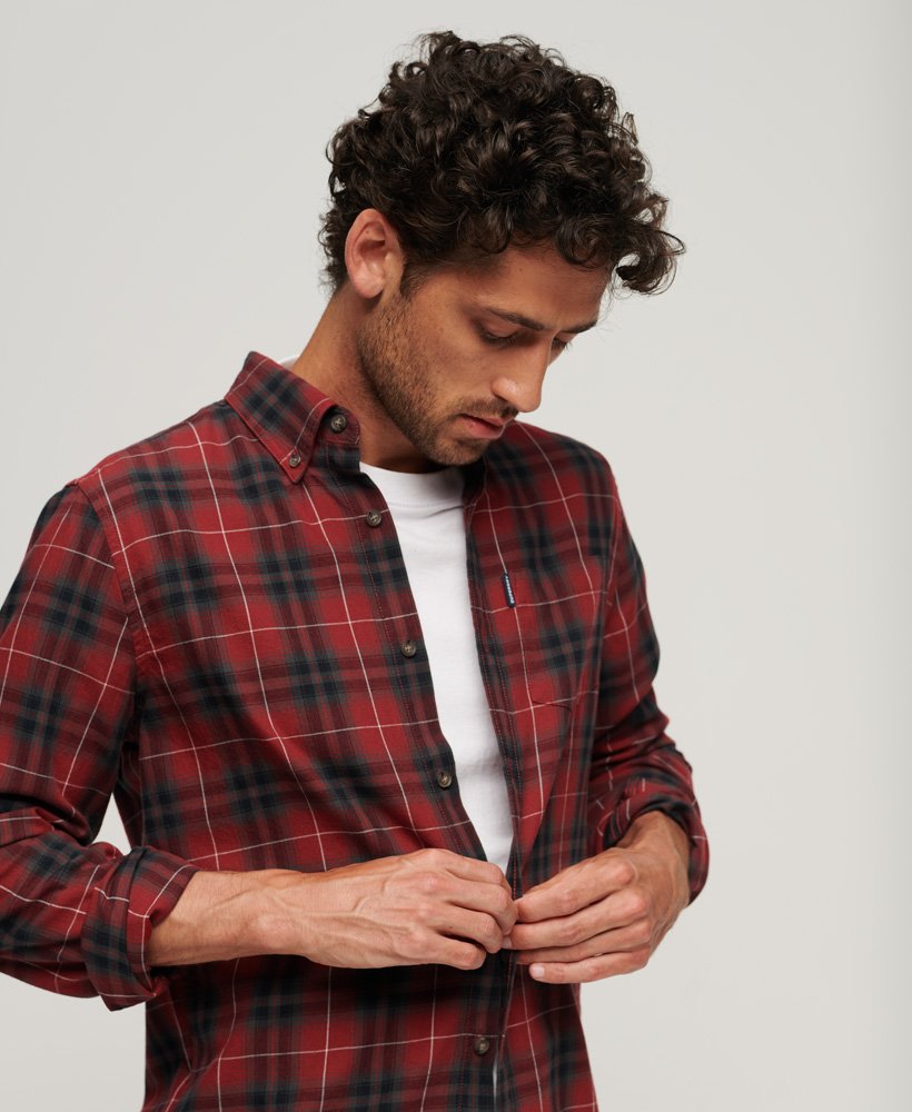 SUPERDRY VINTAGE CHECK SHIRT - HOX RED