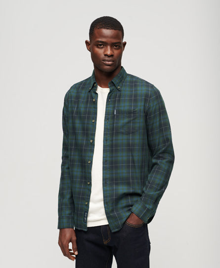 SUPERDRY VINTAGE CHECK SHIRT- HOX NAVY