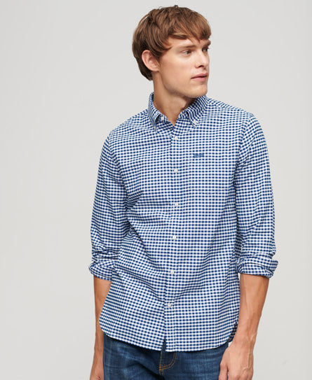 SUPERDRY COTTON L/S OXFORD GINGHAM