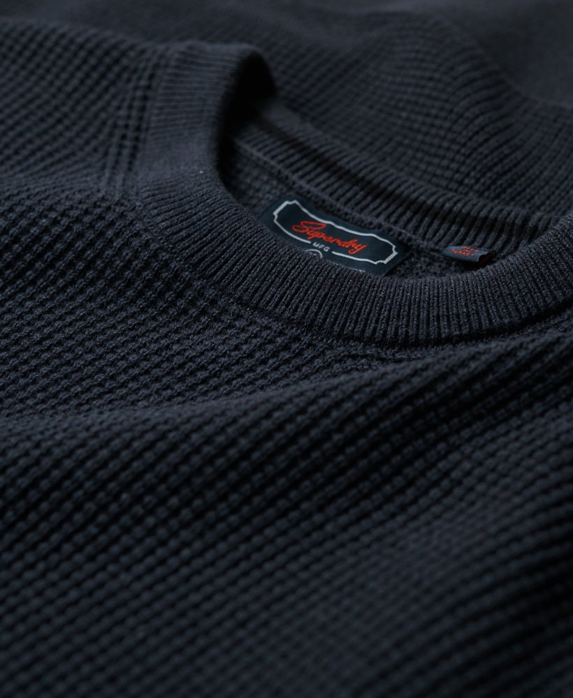 SUPERDRY TEXTURED CREW KNIT JUMPER