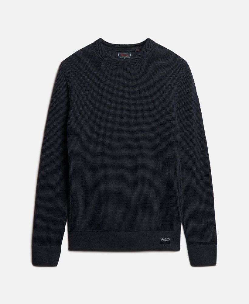 SUPERDRY TEXTURED CREW KNIT JUMPER