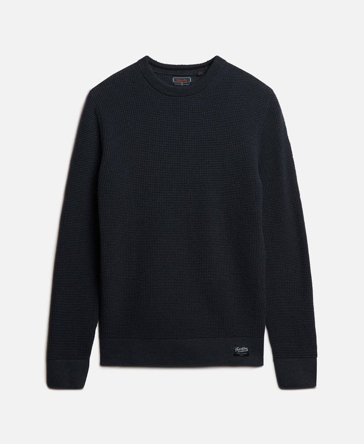 SUPERDRY TEXTURED CREW KNIT JUMPER