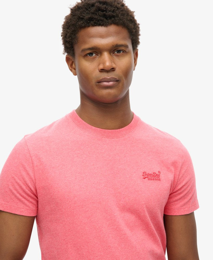 SUPERDRY ESS LOGO EMB TEE - PUNCH PINK