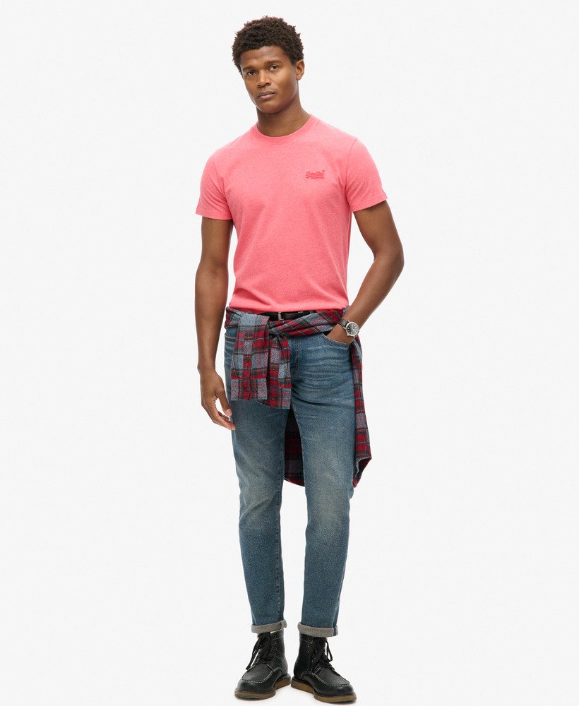 SUPERDRY ESS LOGO EMB TEE - PUNCH PINK