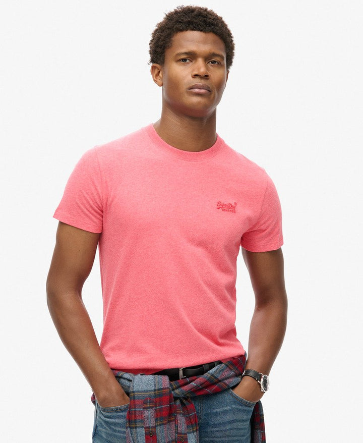 SUPERDRY ESS LOGO EMB TEE - PUNCH PINK