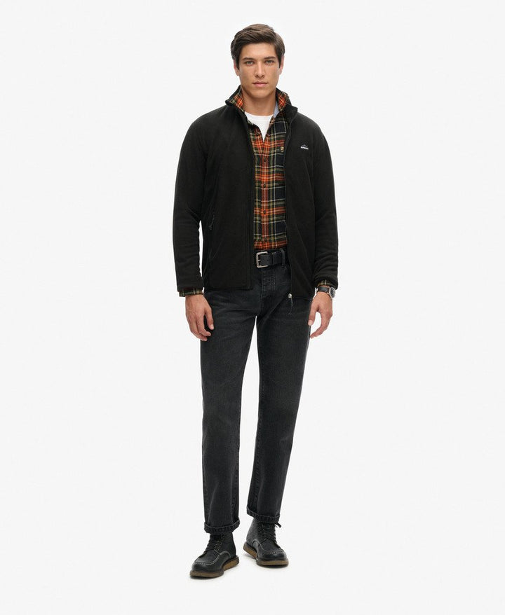 SUPERDRY POLAR FLEECE FULL ZIP - BLACK