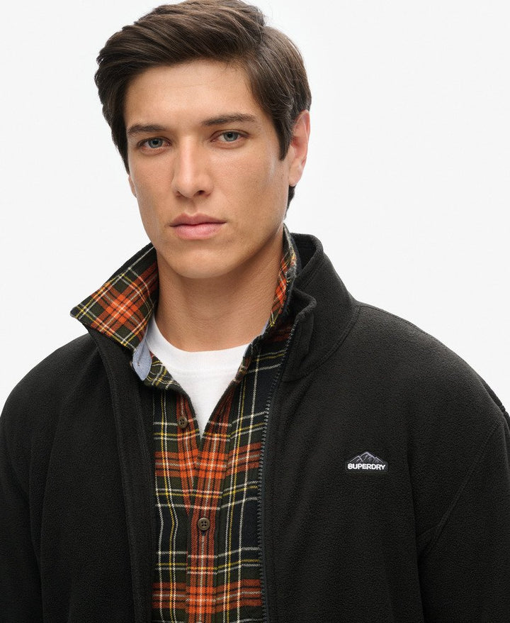 SUPERDRY POLAR FLEECE FULL ZIP - BLACK