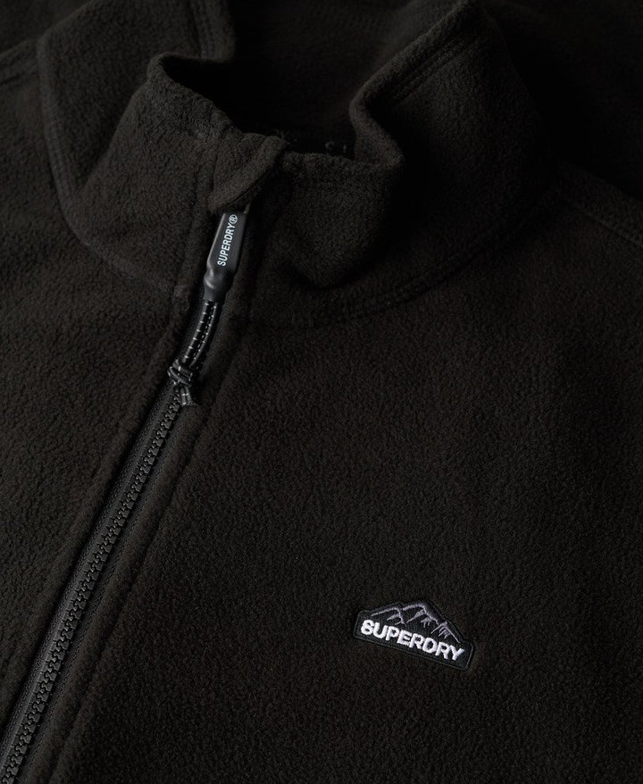 SUPERDRY POLAR FLEECE FULL ZIP - BLACK
