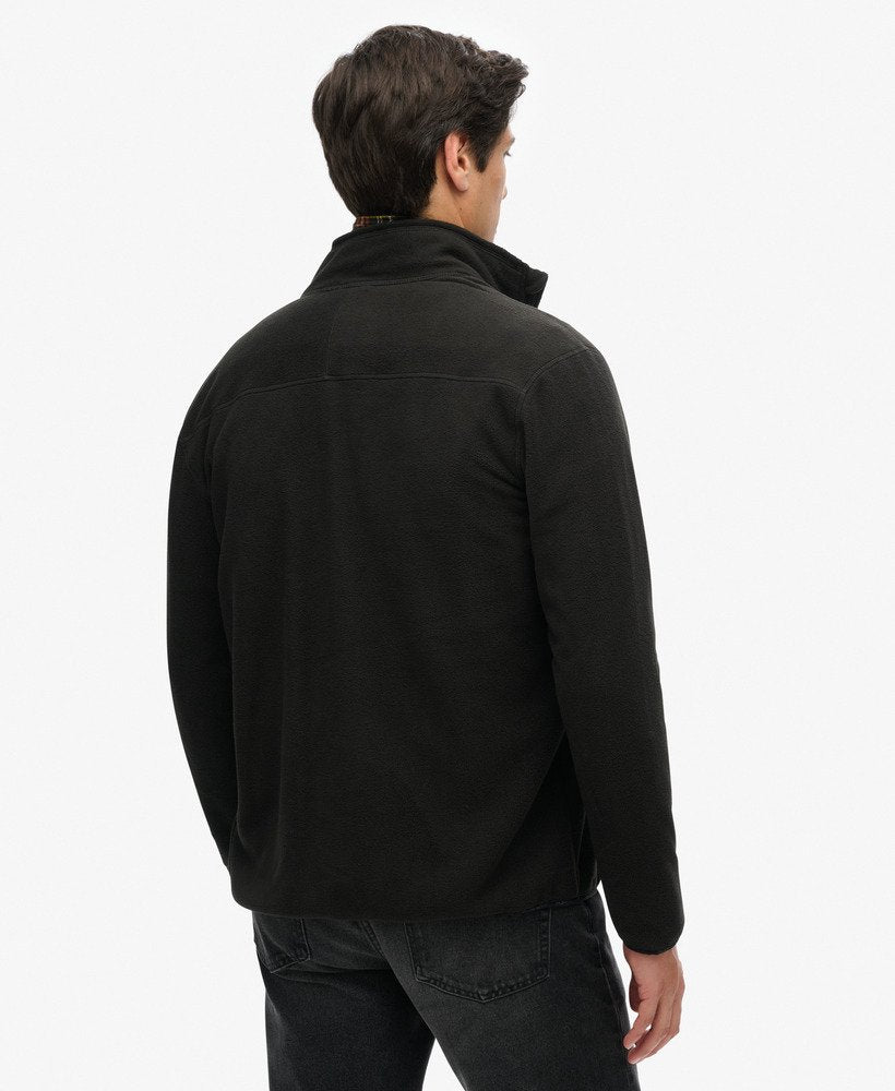 SUPERDRY POLAR FLEECE FULL ZIP - BLACK