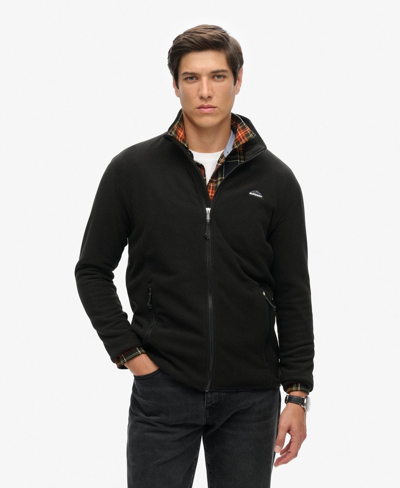 SUPERDRY POLAR FLEECE FULL ZIP - BLACK