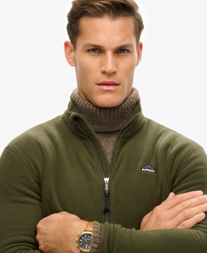 SUPERDRY POLAR FLEECE FULL ZIP - GREEN