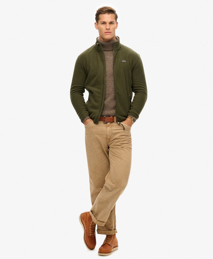SUPERDRY POLAR FLEECE FULL ZIP - GREEN