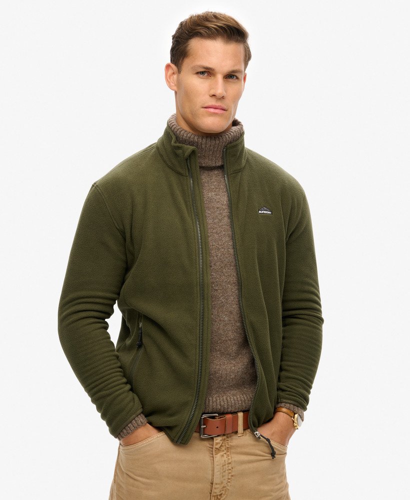 SUPERDRY POLAR FLEECE FULL ZIP - GREEN