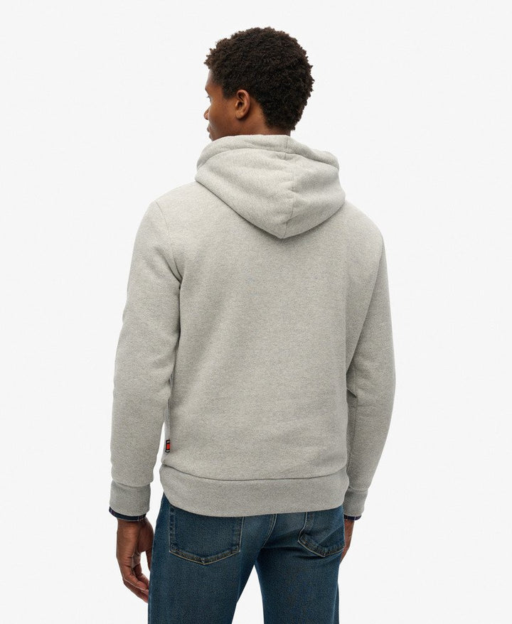 SUPERDRY STACKED HOOD - GREY MARL
