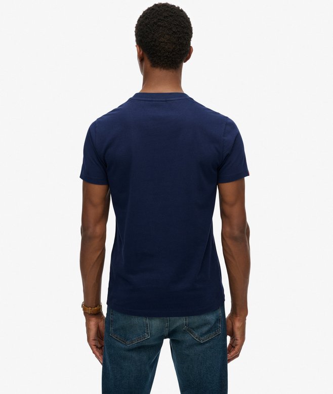 SUPERDRY ESS LOGO EMB TEE - ATLANTIC NAV