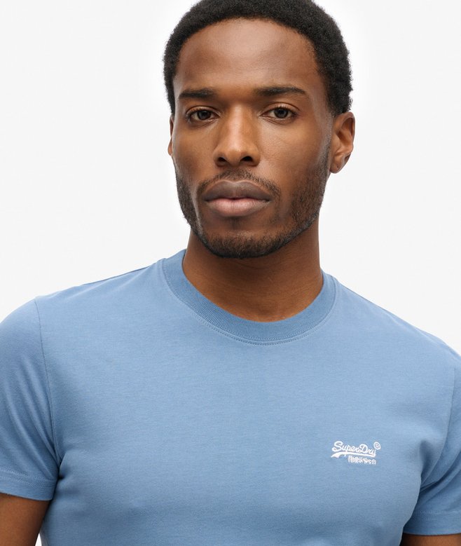 SUPERDRY ESS LOGO EMB TEE - MOONLIGHT BLUE