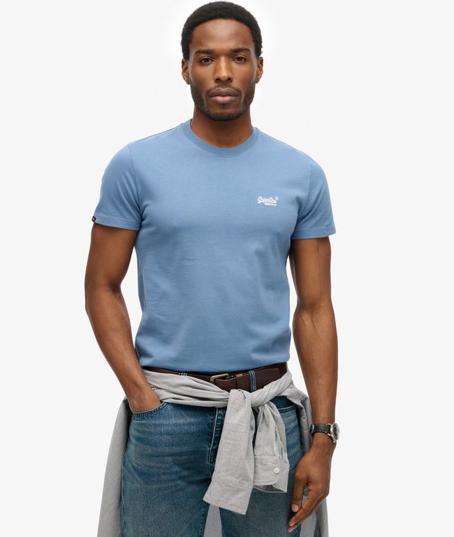 SUPERDRY ESS LOGO EMB TEE - MOONLIGHT BLUE