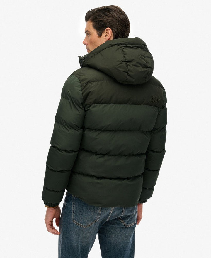 SUPERDRY COLOURBLOCK HOODED PUFFER