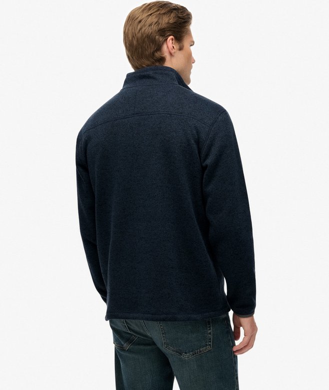 SUPERDRY STORM FLEECE 1/2 JUMPER - NAVY