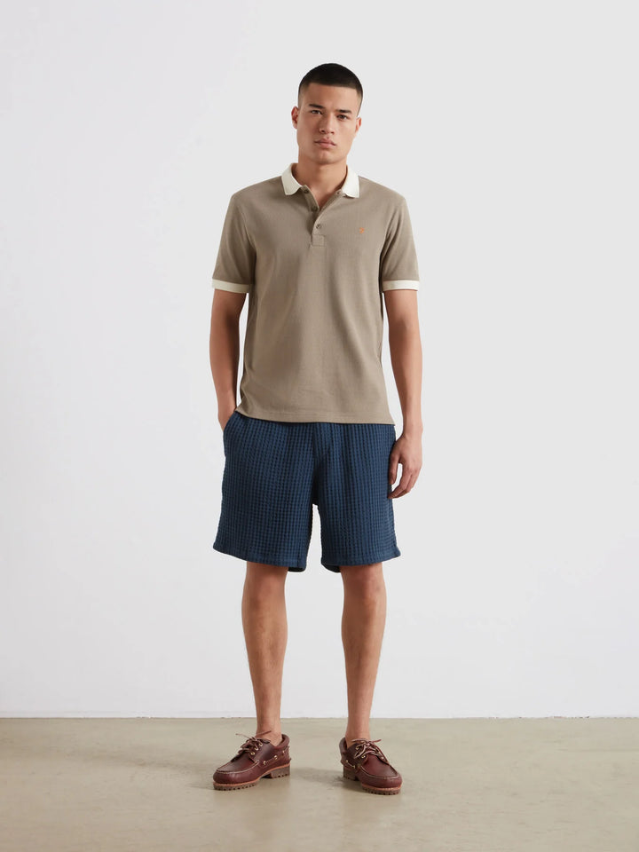 FARAH CLEMENT SS TEXTURED - STONE GREY
