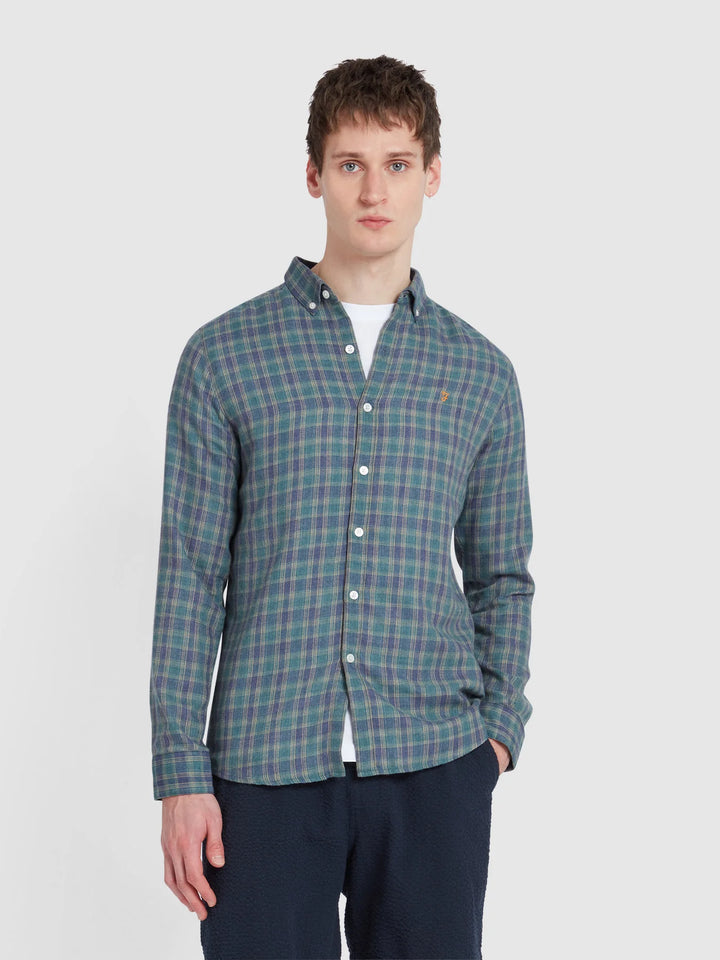 FARAH HAMILTON LS CHECK BD - MALLARD