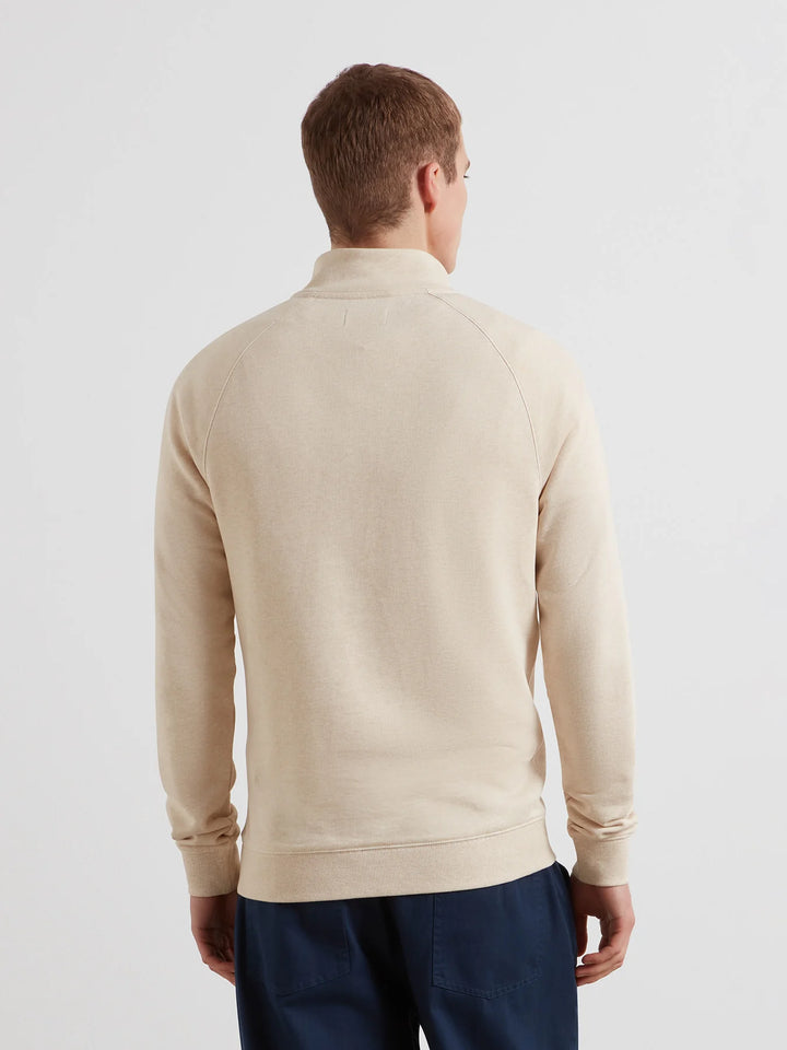 FARAH JIM 1/4 ZIP - BIRCH GREY MARL