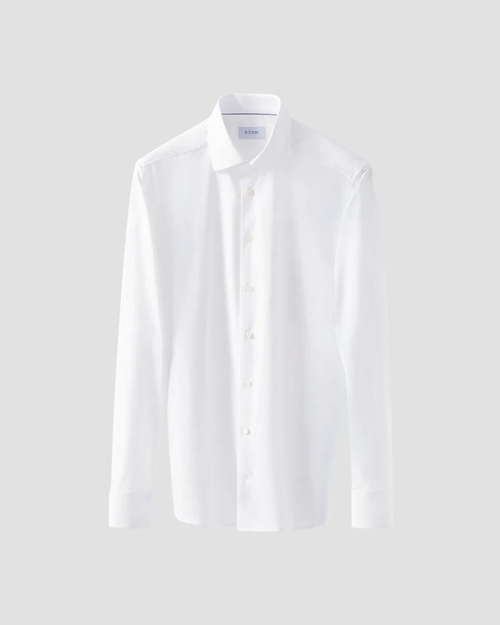 ETON SEMI-SOLID FOUR-WAY STRETCH SHIRT 00 WHITE