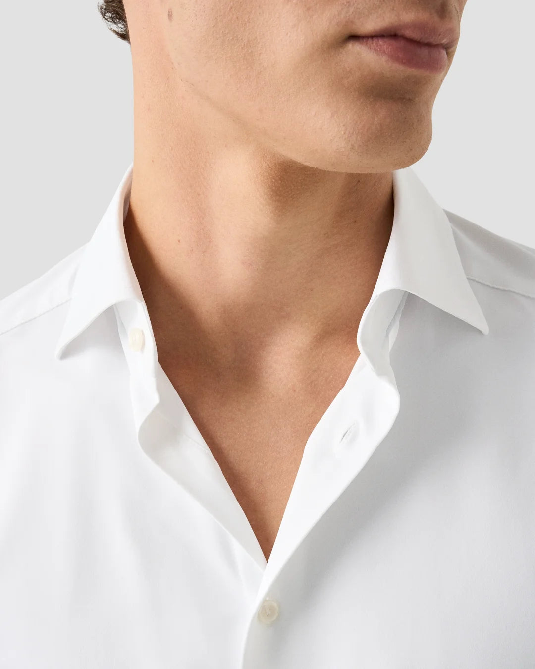 ETON SEMI-SOLID FOUR-WAY STRETCH SHIRT 00 WHITE