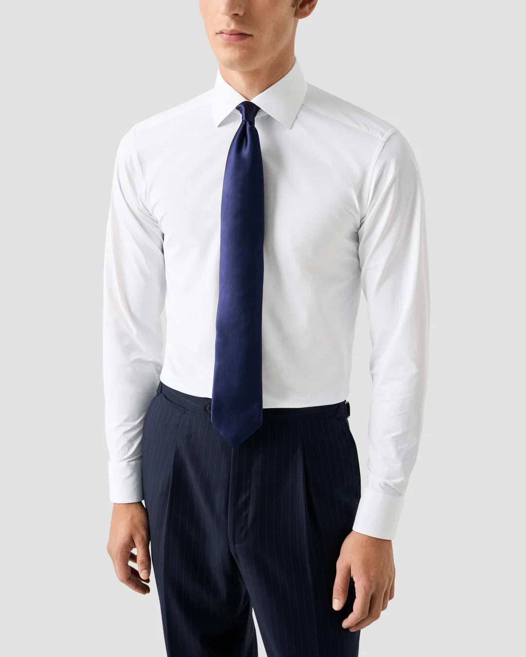 ETON SEMI-SOLID FOUR-WAY STRETCH SHIRT 00 WHITE