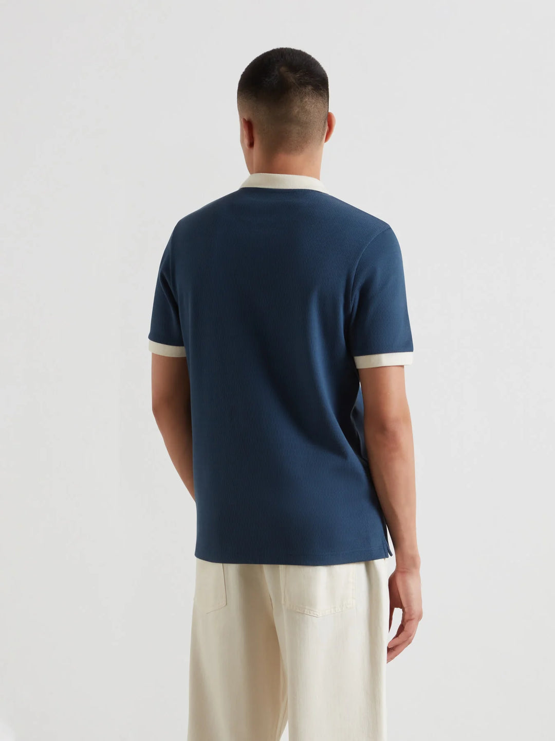 FARAH CLEMENT SS TEXTURED - AEGEAN BLUE