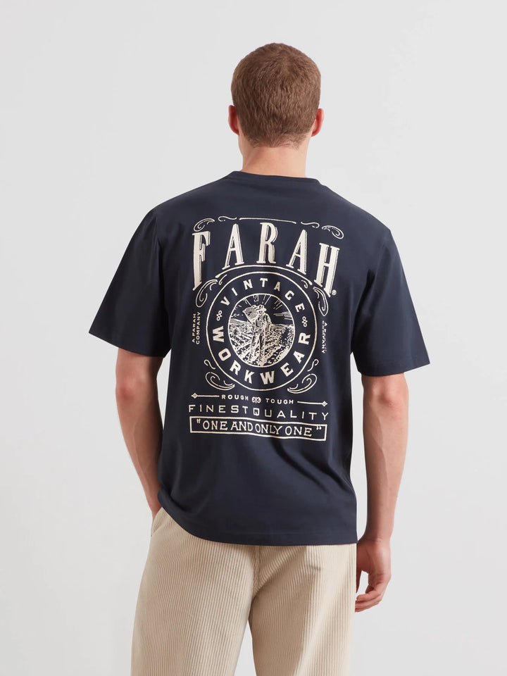 FARAH HAISE GRAPHIC TEE - TRUE NAVY